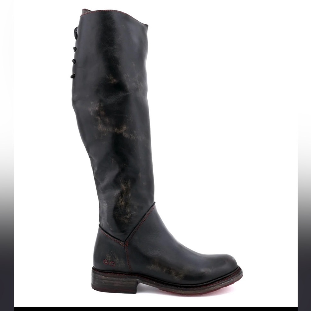 Bed Stu Black Leather Knee-High Boots Like New